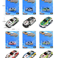 HKM-337491 Diecast 1:64 Scale Pull Back Race Car Model - Alloy & Plastic Toy Vehicle Collection