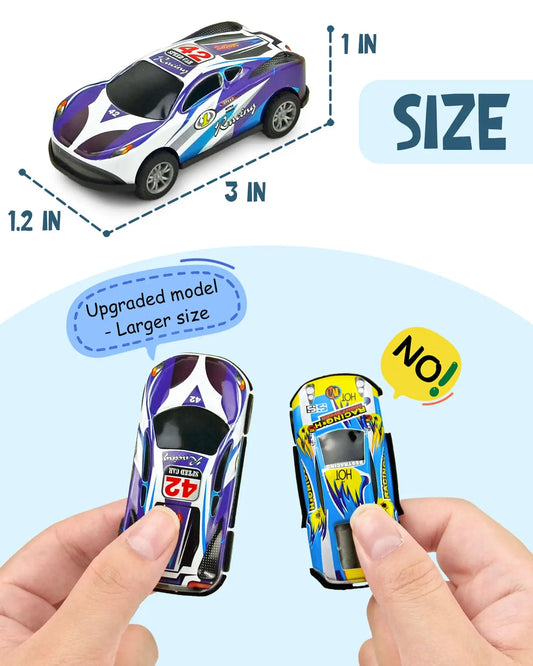 HKM-337491 Diecast 1:64 Scale Pull Back Race Car Model - Alloy & Plastic Toy Vehicle Collection