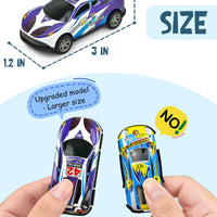 HKM-337491 Diecast 1:64 Scale Pull Back Race Car Model - Alloy & Plastic Toy Vehicle Collection