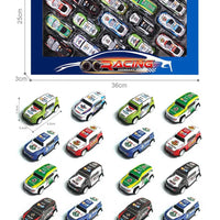 HKM-337491 Diecast 1:64 Scale Pull Back Race Car Model - Alloy & Plastic Toy Vehicle Collection