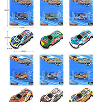 HKM-337491 Diecast 1:64 Scale Pull Back Race Car Model - Alloy & Plastic Toy Vehicle Collection