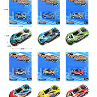 HKM-337491 Diecast 1:64 Scale Pull Back Race Car Model - Alloy & Plastic Toy Vehicle Collection