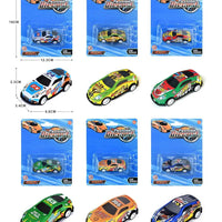 HKM-337491 Diecast 1:64 Scale Pull Back Race Car Model - Alloy & Plastic Toy Vehicle Collection