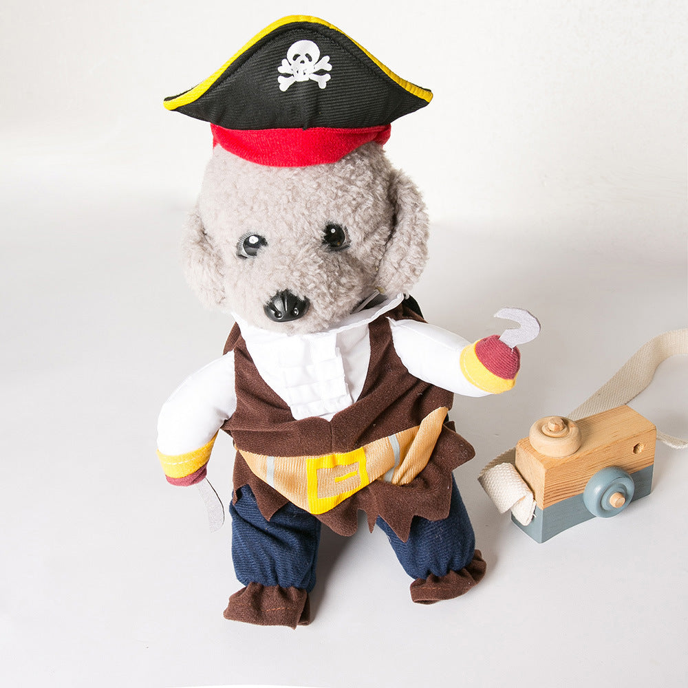 HKM-337491 Pirate Costume for Small Dogs - Fun and Adorable Pet Clothing in Various Sizes