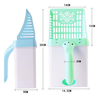 HKM-337619 Integrated Cat Litter Scoop Set - Durable ABS + PP Resin, Multiple Colors available