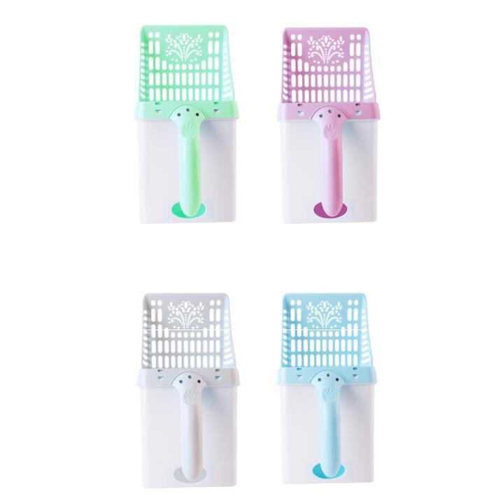 HKM-337619 Integrated Cat Litter Scoop Set - Durable ABS + PP Resin, Multiple Colors available
