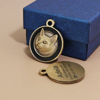 HKM-337683 Custom Metal Anti-Lost Dog Tag for Pets with Engraved Lettering