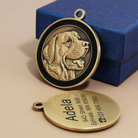 HKM-337683 Custom Metal Anti-Lost Dog Tag for Pets with Engraved Lettering