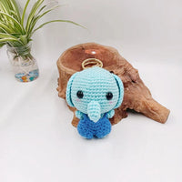 HKM-337683 Handcrafted Cartoon Animal Knitted Keychain - Adorable Animal Pendant for Bags & Accessories