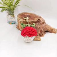 HKM-337683 Handcrafted Cartoon Animal Knitted Keychain - Adorable Animal Pendant for Bags & Accessories