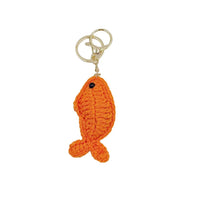 HKM-337683 Handcrafted Cartoon Animal Knitted Keychain - Adorable Animal Pendant for Bags & Accessories