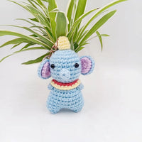 HKM-337683 Handcrafted Cartoon Animal Knitted Keychain - Adorable Animal Pendant for Bags & Accessories