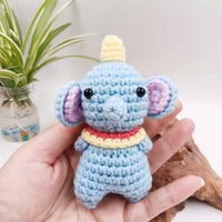 HKM-337683 Handcrafted Cartoon Animal Knitted Keychain - Adorable Animal Pendant for Bags & Accessories