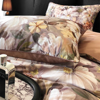 HKM-337683 Pastoral Style Double-Strand Long-Staple Cotton Printed Quilt Cover Set with Duvet Cover and Pillowcases