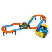 HKM-337939 Electric Speed Racing Track Car Set with Lights and Music for Kids - DIY Assembly Railway Toy