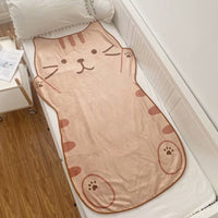 HKM-338003 Cute Cartoon Cat Flannel Blanket for Kids - Japanese Style, 155CM x 88CM