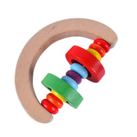 HKM-338259 Montessori Grasping Rattle Toy for Infants - 4 Styles Wooden Music Bed Bell