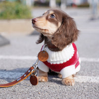 HKM-338259 Red and White Striped Sweater for Small Dogs and Cats