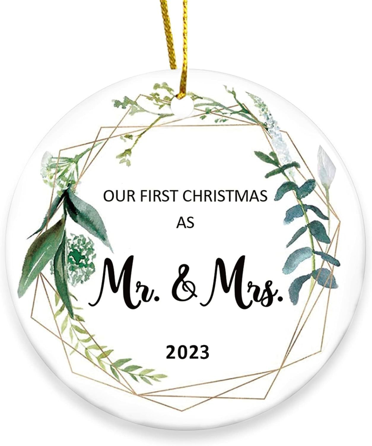 HKM-338451 Christmas Wooden Round Hanging Plaque Decoration - Various Designs for Holiday Parties