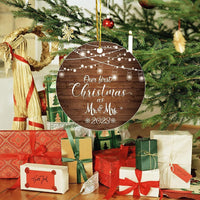 HKM-338451 Christmas Wooden Round Hanging Plaque Decoration - Various Designs for Holiday Parties