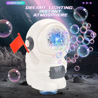 HKM-338515 Astronaut Bubble Machine with 10 Holes for Kids - Summer Outdoor Fun