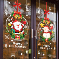 HKM-338643 Festive Santa Claus Static Window Sticker for Holiday Decoration