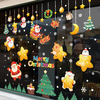 HKM-338643 Festive Santa Claus Static Window Sticker for Holiday Decoration
