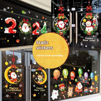 HKM-338643 Festive Santa Claus Static Window Sticker for Holiday Decoration