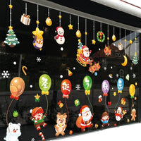 HKM-338643 Festive Santa Claus Static Window Sticker for Holiday Decoration