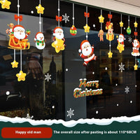 HKM-338643 Festive Santa Claus Static Window Sticker for Holiday Decoration