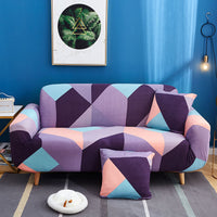 HKM-338643 Full Coverage Sofa Protector - Polyester/Cotton Furniture Cover with Elastic and Strap Design
