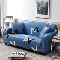 HKM-338643 Full Coverage Sofa Protector - Polyester/Cotton Furniture Cover with Elastic and Strap Design