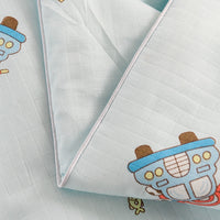 HKM-338835 Cotton Double-Layer Antibacterial Air Conditioning Quilt in Playful Designs