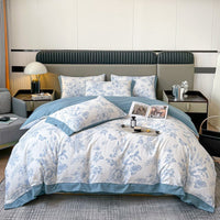 HKM-338835 Light Luxury Four-Piece Cotton Bedding Set with Embroidery and Customized Sizes