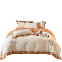 HKM-338835 Light Luxury Four-Piece Cotton Bedding Set with Embroidery and Customized Sizes