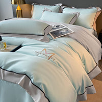 HKM-338835 Light Luxury Four-Piece Cotton Bedding Set with Embroidery and Customized Sizes
