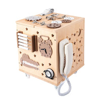 HKM-338835 Montessori Busy House Puzzle: Educational Wooden Toy for Kids Ages 0-14+
