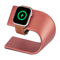 HKM-338899 Aluminum U-Shaped Charging Stand Compatible with Apple Watch Models 1-4 in Dark Gray and Silver