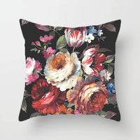 HKM-338899 Nordic Minimalist Corolla Red Rose Decorative Peach Skin Pillowcase