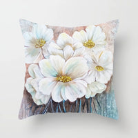 HKM-338899 Nordic Minimalist Corolla Red Rose Decorative Peach Skin Pillowcase