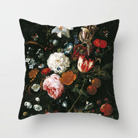 HKM-338899 Nordic Minimalist Corolla Red Rose Decorative Peach Skin Pillowcase