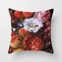 HKM-338899 Nordic Minimalist Corolla Red Rose Decorative Peach Skin Pillowcase