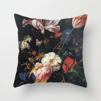 HKM-338899 Nordic Minimalist Corolla Red Rose Decorative Peach Skin Pillowcase