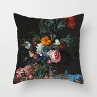 HKM-338899 Nordic Minimalist Corolla Red Rose Decorative Peach Skin Pillowcase