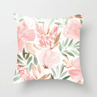 HKM-338899 Nordic Minimalist Corolla Red Rose Decorative Peach Skin Pillowcase