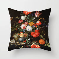 HKM-338899 Nordic Minimalist Corolla Red Rose Decorative Peach Skin Pillowcase