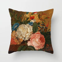 HKM-338899 Nordic Minimalist Corolla Red Rose Decorative Peach Skin Pillowcase
