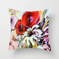 HKM-338899 Nordic Minimalist Corolla Red Rose Decorative Peach Skin Pillowcase