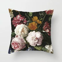 HKM-338899 Nordic Minimalist Corolla Red Rose Decorative Peach Skin Pillowcase