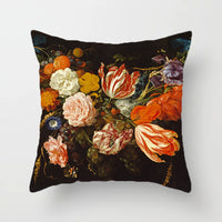 HKM-338899 Nordic Minimalist Corolla Red Rose Decorative Peach Skin Pillowcase